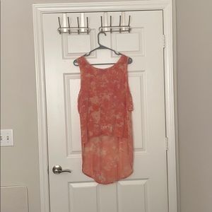 Boho Orange tie dye low high top